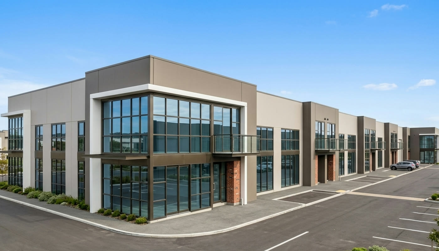 West Coast Warehouses — a completed tilt-up warehouse and light-industrial development