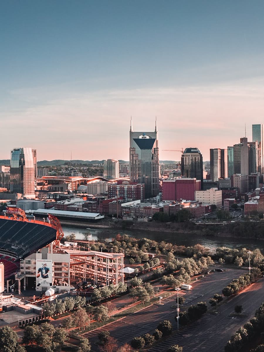 Nashville skyline at dusk — representative of the U.S. South market